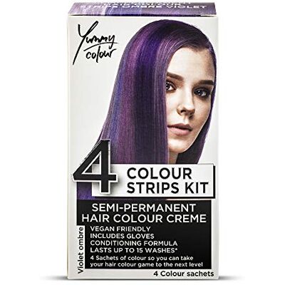 Stargazer Products Semi-permanente haarverfstrepen-kit in 4 tinten "Yummy Colour" Vilottes Ombre, 40 ml Stargazer Products Semi-permanente haarverfstrepen-kit in 4 tinten "Yummy Colour" Vilottes Ombre, 40 ml