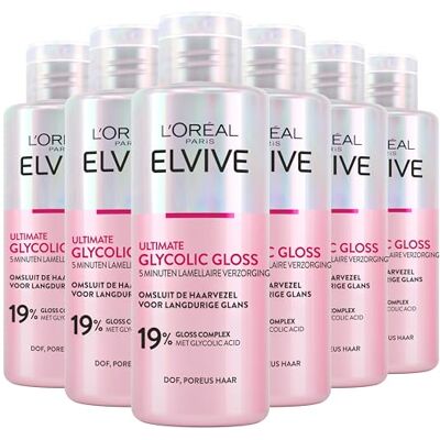 L'Oreal Paris L'Oréal Paris Elvive Glycolic Gloss 5 Minuten Lamellaire Verzorging x 6 L'Oreal Paris L'Oréal Paris Elvive Glycolic Gloss 5 Minuten Lamellaire Verzorging x 6