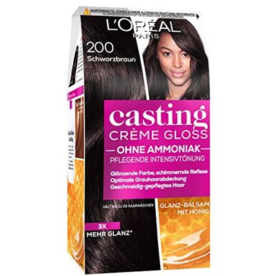 L'Oreal Paris L'Oréal Paris Casting Creme Gloss Glossy Blacks Verzorgende haarverf, 200 zwartbruin, 1 stuks L'Oreal Paris L'Oréal Paris Casting Creme Gloss Glossy Blacks Verzorgende haarverf, 200 zwartbruin, 1 stuks