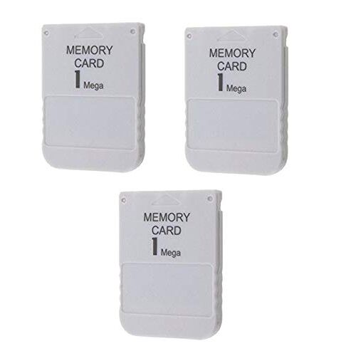 DARLINGTON & Sohns 3 stuks geheugenkaarten voor PS1 Playstation 1 geheugenkaarten 1 MB geheugenkaart geheugenkaart geheugenkaart geschikt voor Sony Playstation 1 PS1 PSX