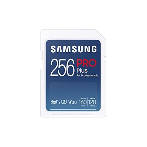 Samsung PRO Plus SD-geheugenkaart, 256GB SD Kaart SDXC UHS-I U3 160MB/s Full HD & 4K UHD geheugenkaart, MB-SD256K/EU