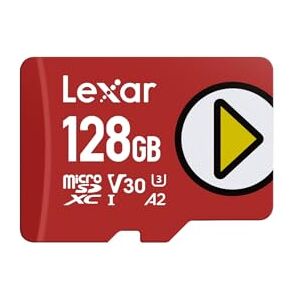 Lexar Play Micro-SD-kaart, 128 GB, microSDXC UHS-I, tot 205 MB/s lezen, 140 MB/s schrijven, klasse 10, U3, V30, A2, 4K video, hogesnelheidskaart voor switch/draagbare gaming-apparaten/smartphone Lexar Play Micro-SD-kaart, 128 GB, microSDXC UHS-I, tot 205 MB/s lezen, 140 MB/s schrijven, klasse 10, U3, V30, A2, 4K video, hogesnelheidskaart voor switch/draagbare gaming-apparaten/smartphone