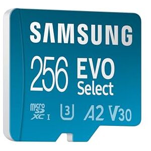 Samsung EVO Select (2024) microSD-kaart + SD-adapter, 256GB, geheugenkaart voor smartphone en tablet, UHS-I U3, Full HD, 160 MB/s lezen, MB-ME256SA/EU Samsung EVO Select (2024) microSD-kaart + SD-adapter, 256GB, geheugenkaart voor smartphone en tablet, UHS-I U3, Full HD, 160 MB/s lezen, MB-ME256SA/EU
