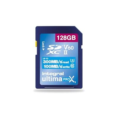 Integral 128 GB UHS-II SD-kaart V60 Tot 300 MBs Lezen en 100 MBs schrijfsnelheid 1733X SDXC Professionele Hoge Snelheid Geheugenkaart Integral 128 GB UHS-II SD-kaart V60 Tot 300 MBs Lezen en 100 MBs schrijfsnelheid 1733X SDXC Professionele Hoge Snelheid Geheugenkaart