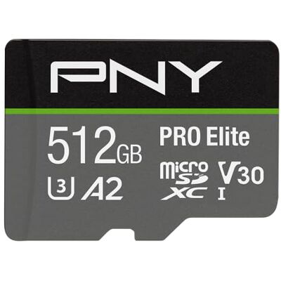 PNY - Pro Elite 512GB microSDHC - U3 - SD-kaart PNY - Pro Elite 512GB microSDHC - U3 - SD-kaart