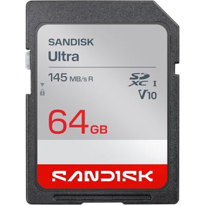 SanDisk Ultra SDXC UHS-I-kaart 64 GB (leessnelheid tot 145 MB/s, Full HD-video, V10, U1, C10) Memory Zone App SanDisk Ultra SDXC UHS-I-kaart 64 GB (leessnelheid tot 145 MB/s, Full HD-video, V10, U1, C10) Memory Zone App