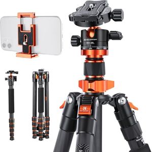 K&F CONCEPT Carbon Monopod Camera Statief 172cm, Professioneel Compact Statief voor DSLR D255C4, met Metalen Kogelkop met Inclusief Draagtas Max:10kg (SA255C1) K&F CONCEPT Carbon Monopod Camera Statief 172cm, Professioneel Compact Statief voor DSLR D255C4, met Metalen Kogelkop met Inclusief Draagtas Max:10kg (SA255C1)