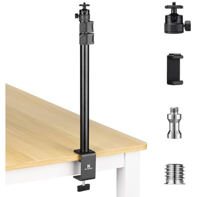 K&F CONCEPT 14-40 inch camera tafelhouder met afneembare 360° kogelkop & 1/4-3/8 inch schroef & C-klem & mobiele telefoon statiefhouder, verstelbaar aluminium tafellichtstatief lichtstandaard voor Tafelblad C-klem verstelbare lichtstandaard voor DSLR, r K&F CONCEPT 14-40 inch camera tafelhouder met afneembare 360° kogelkop & 1/4-3/8 inch schroef & C-klem & mobiele telefoon statiefhouder, verstelbaar aluminium tafellichtstatief lichtstandaard voor Tafelblad C-klem verstelbare lichtstandaard voor DSLR, r