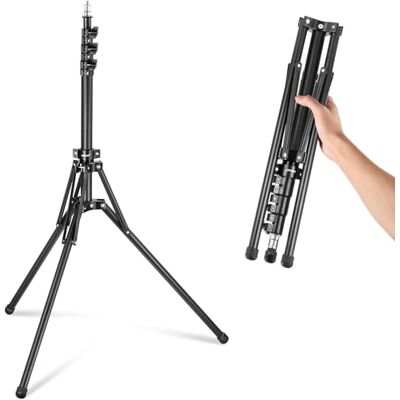 NEEWER Statief van metaal met omkeerbare poten 180° en tas, 178 cm, draagbaar statief met schroef 1/4 inch 5/8 inch voor binnen- en buitenfotografie Speedlite Strobo Ring Light softbox, ST178R zwart NEEWER Statief van metaal met omkeerbare poten 180° en tas, 178 cm, draagbaar statief met schroef 1/4 inch 5/8 inch voor binnen- en buitenfotografie Speedlite Strobo Ring Light softbox, ST178R zwart