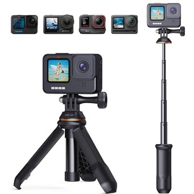K&F CONCEPT Selfie Statief, Selfie Stick, Mini Statief met 33cm Telescopische Stok, Draagbare Selfie Stick, Compatibel met DJI Osmo Action, Insta 360, Beschikbaar voor Live Streaming en Vlog Selfie Stick Statief, Draagbare SelfieStick Compatibel met GoP K&F CONCEPT Selfie Statief, Selfie Stick, Mini Statief met 33cm Telescopische Stok, Draagbare Selfie Stick, Compatibel met DJI Osmo Action, Insta 360, Beschikbaar voor Live Streaming en Vlog Selfie Stick Statief, Draagbare SelfieStick Compatibel met GoP