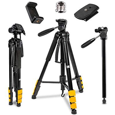 Kodak PhotoGear 2-in-1 statief en monopod Lichtgewicht 70 inch 4-sectie Flip-Lock aluminium statief converteert naar 64 inch Monopod QuickRelease platen 3-weg draaibare kop Bubble Level BONUS Statief E-gids en koffer Kodak PhotoGear 2-in-1 statief en monopod Lichtgewicht 70 inch 4-sectie Flip-Lock aluminium statief converteert naar 64 inch Monopod QuickRelease platen 3-weg draaibare kop Bubble Level BONUS Statief E-gids en koffer