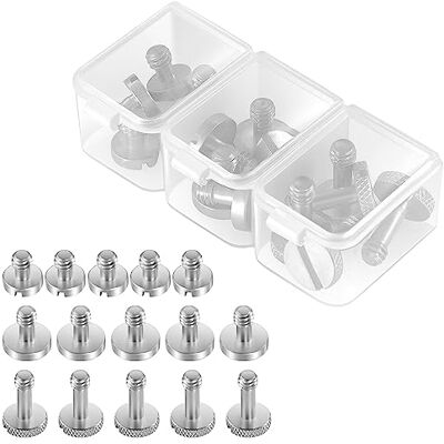 NEEWER 15 stuks schroeven 1/4 inch met hoezen, schroeven in 3 maten met sleuf 1/4 "-20 van roestvrij staal voor camera statief reserveschroef voor snelkoppeling, voor langdurig gebruik, UA026 NEEWER 15 stuks schroeven 1/4 inch met hoezen, schroeven in 3 maten met sleuf 1/4 "-20 van roestvrij staal voor camera statief reserveschroef voor snelkoppeling, voor langdurig gebruik, UA026
