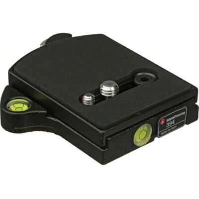 Manfrotto 394 Adattatore Universale e Piastra Rapida per Testa, Nero Manfrotto 394 Adattatore Universale e Piastra Rapida per Testa, Nero