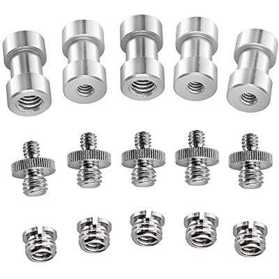 NEEWER ® 15 stuks 1/4 inch 3/8 inch metalen schroefdraad schroef converter adapter voor DSLR camera, statief, schouder rig, licht standaard, camera kooi NEEWER ® 15 stuks 1/4 inch 3/8 inch metalen schroefdraad schroef converter adapter voor DSLR camera, statief, schouder rig, licht standaard, camera kooi