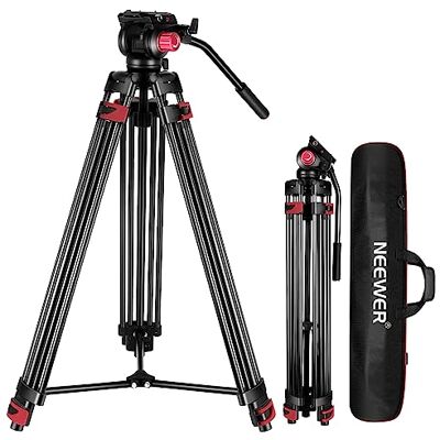 NEEWER 79"/200cm Video Statief, Heavy Duty Aluminium Camera Statief Stand met 360° Fluid Drag Head, QR Plaat Compatibel met Canon Nikon Sony en andere DSLR Camera Camcorder, Belasting tot 17,6lb/8kg NEEWER 79"/200cm Video Statief, Heavy Duty Aluminium Camera Statief Stand met 360° Fluid Drag Head, QR Plaat Compatibel met Canon Nikon Sony en andere DSLR Camera Camcorder, Belasting tot 17,6lb/8kg