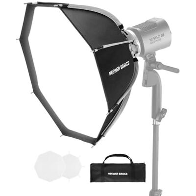NEEWER BASICS 18" Octagon Softbox Mount (niet Bowens Mount), draagbare Octabox Parabolische Soft Box Kit met Diffusers/Grid voor MS LED-licht voor studio fotografie video-opname verlichting NEEWER BASICS 18" Octagon Softbox Mount (niet Bowens Mount), draagbare Octabox Parabolische Soft Box Kit met Diffusers/Grid voor MS LED-licht voor studio fotografie video-opname verlichting
