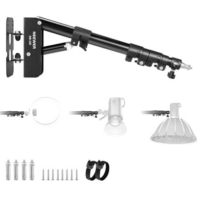 NEEWER Ringlamp Wandmontage Boomarm, 55-116cm 180° Draaibare Driehoekslampstandaard voor Stroboscoop Monolight Softbox Paraplu Reflector Fotografie,Max. 3kg, WB-100 NEEWER Ringlamp Wandmontage Boomarm, 55-116cm 180° Draaibare Driehoekslampstandaard voor Stroboscoop Monolight Softbox Paraplu Reflector Fotografie,Max. 3kg, WB-100
