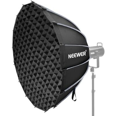 NEEWER Parabolic Softbox Kit, 47,2 inch Bowens Mount Soft Box met lichtdiffusors voor studio-fotografie video-opname streaming verlichting compatibel met Aputure 120d Compatibel met Godox SL60w, NS73P NEEWER Parabolic Softbox Kit, 47,2 inch Bowens Mount Soft Box met lichtdiffusors voor studio-fotografie video-opname streaming verlichting compatibel met Aputure 120d Compatibel met Godox SL60w, NS73P
