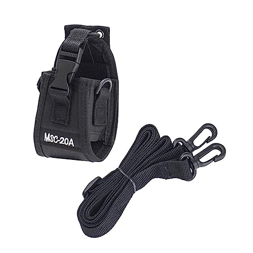 HOMSFOU msc20b radio houder radio etui reiskoffer tasje voor radio's draagbare radio's zakje radio intercomtas voor buiten radio- walkie-talkie tas lederen tas haakje nylon-