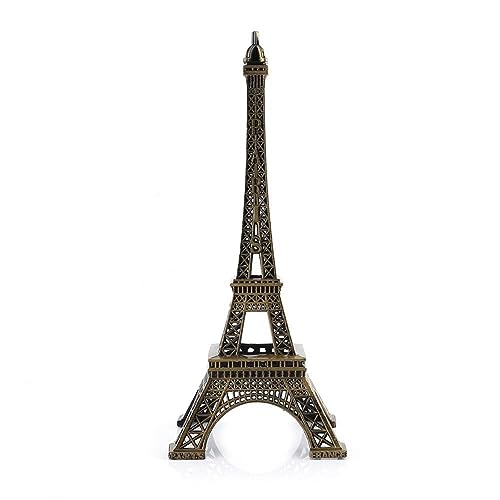 Heitune Brons Tone Parijs Eiffeltoren Beeldje Standbeeld Vintage Alloy Model Decor 25CM