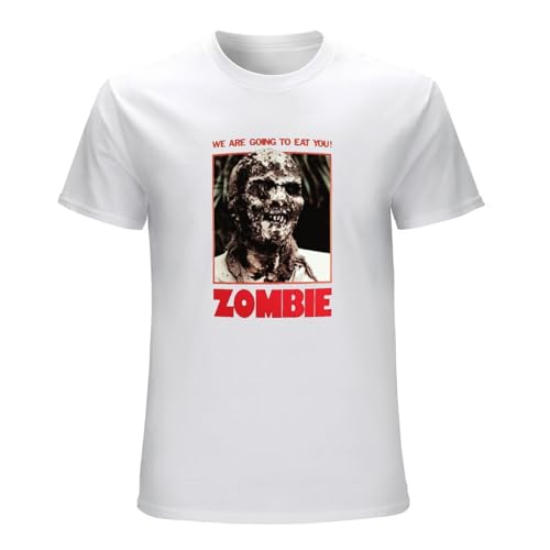 Diyilu Zombie Horror Thriller Movie We Are Going To Eat You ! Mens T-Shirt Unisex Tee White L