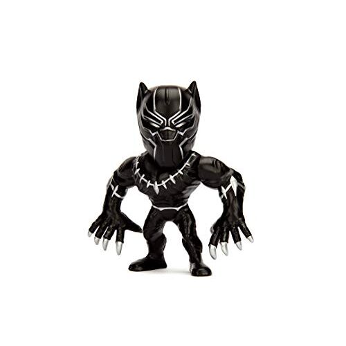 Jada Toys 253221002 Marvel Black Panther figuur uit Die-cast, 10 cm, verzamelfiguur, gegoten perswerk, zwart