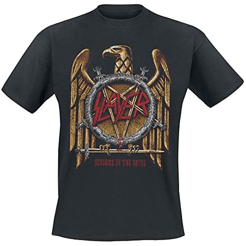 Slayer Seasons Gold Eagle T-shirt zwart L 100% katoen Band merch, Bands