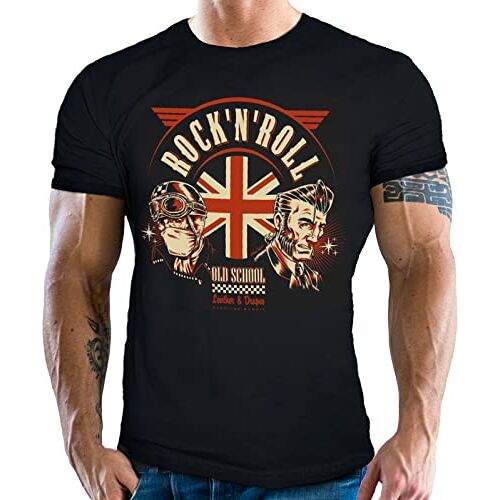 Gasoline Bandit Rockabilly Fan T-shirt: UK Rock'n Roll United Kingdom, Uk Rock, XL