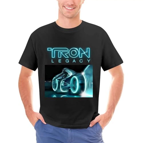 GUI KE Tron-Legacy-Series-Science-Action-American-Fiction-Film-T-Shirt-Tee-Gift- Black XXL