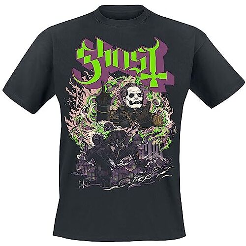 Ghost FOG YK T-shirt zwart M 100% katoen Band merch, Bands, Duurzaamheid