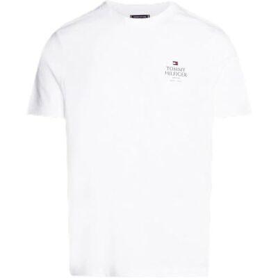 Tommy Hilfiger S/S T-shirt voor heren, Wit (wit), 3XL grote maten Tommy Hilfiger S/S T-shirt voor heren, Wit (wit), 3XL grote maten