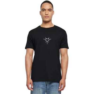 Spike Heart EMB Tee Heren Zwart S, zwart, S Spike Heart EMB Tee Heren Zwart S, zwart, S