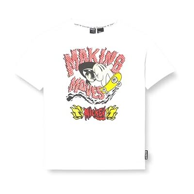 Desigual TS_Making Moves Mickey T-shirt voor kinderen, Wit, 10 años Desigual TS_Making Moves Mickey T-shirt voor kinderen, Wit, 10 años