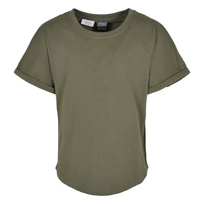 Urban Classics Jongens Long Shaped Turnup Tee jongens T-Shirt Urban Classics Jongens Long Shaped Turnup Tee jongens T-Shirt