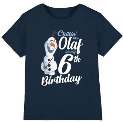 Disney Frozen Chillin Like Olaf 6e verjaardag unisex kinder-T-shirt, marineblauw, 3-4 jaar, marineblauw, 3-4 jaar Disney Frozen Chillin Like Olaf 6e verjaardag unisex kinder-T-shirt, marineblauw, 3-4 jaar, marineblauw, 3-4 jaar