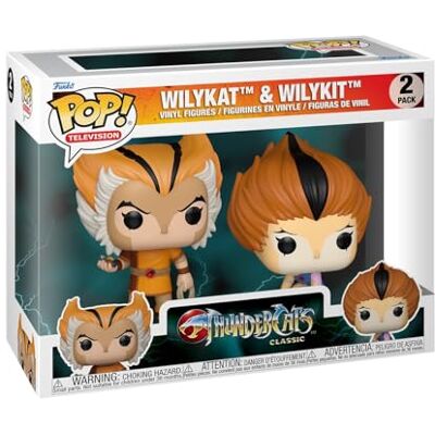 Funko Pop! animatie: TC – Wilykat/Wilykit 2 stuks – Thundercats – vinylfiguur om te verzamelen – cadeau-idee – officiële merchandising – speelgoed voor kinderen en volwassenen – tv-fans Funko Pop! animatie: TC – Wilykat/Wilykit 2 stuks – Thundercats – vinylfiguur om te verzamelen – cadeau-idee – officiële merchandising – speelgoed voor kinderen en volwassenen – tv-fans
