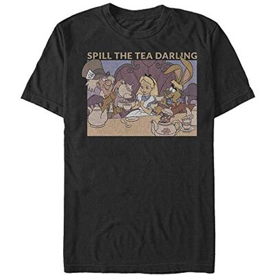 Disney Classics Alice In Wonderland Spill the Tea Unisex Crew neck T-Shirt Black L Disney Classics Alice In Wonderland Spill the Tea Unisex Crew neck T-Shirt Black L