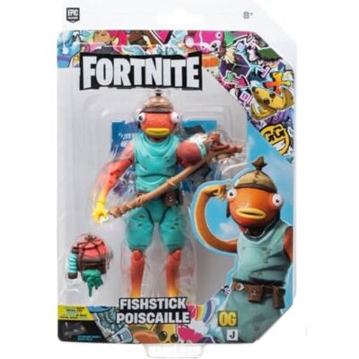 Fortnite Legendarische Fishstick 6" gelede figuur met oogstgereedschap, back bling en code voor bonus virtueel item Fortnite Legendarische Fishstick 6" gelede figuur met oogstgereedschap, back bling en code voor bonus virtueel item