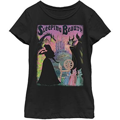 Fifth Sun Disney meisjes Sleeping Beauty Sleeping Beauty Poster T-shirt T-Shirt Schwarz XS Fifth Sun Disney meisjes Sleeping Beauty Sleeping Beauty Poster T-shirt T-Shirt Schwarz XS