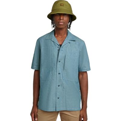 G-STAR RAW G-STAR Workwear Resort Regular S Shirt voor heren, meerkleurig (Niagara/Milk D26190-d914-h052), M G-STAR RAW G-STAR Workwear Resort Regular S Shirt voor heren, meerkleurig (Niagara/Milk D26190-d914-h052), M