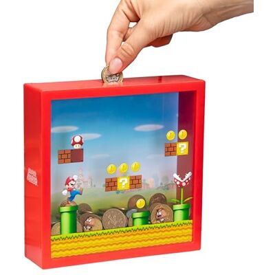Paladone Super Mario Bros. Box Coin Bank, 18cm (7") Paladone Super Mario Bros. Box Coin Bank, 18cm (7")