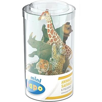 Papo Mini Tub’s wilde dieren figuren set 3 jaar en ouder Wilde dieren collectie Creatief spel wilde dieren Cadeau-idee speelgoed voor meisjes en jongens Papo Mini Tub’s wilde dieren figuren set 3 jaar en ouder Wilde dieren collectie Creatief spel wilde dieren Cadeau-idee speelgoed voor meisjes en jongens