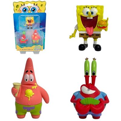 Bizak SpongeBob Sponshoofdfiguren, verzamelfiguren, 5 cm, verschillende figuren uit de serie, ideaal speelgoed voor fans (64393001-3) Bizak SpongeBob Sponshoofdfiguren, verzamelfiguren, 5 cm, verschillende figuren uit de serie, ideaal speelgoed voor fans (64393001-3)