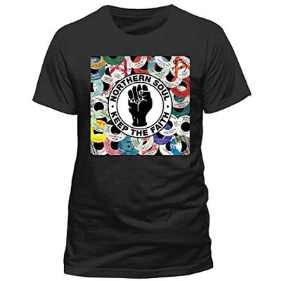 Pyramid Grindstore Dames Northern Soul Labels Zwart T-Shirt, 90, Zwart, S/L Pyramid Grindstore Dames Northern Soul Labels Zwart T-Shirt, 90, Zwart, S/L