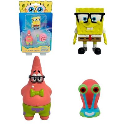 Bizak Spongebob Spongebob-figuren, 3 stuks, 5 cm, verschillende figuren uit de serie, ideaal speelgoed voor fans (64393001-4) Bizak Spongebob Spongebob-figuren, 3 stuks, 5 cm, verschillende figuren uit de serie, ideaal speelgoed voor fans (64393001-4)