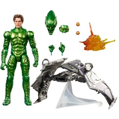 Marvel Legends Series Green Goblin uit Spider-Man: No Way Home, Deluxe actiefiguur van 15 cm, set met originele goblinuitrusting en zweefvlieger Marvel Legends Series Green Goblin uit Spider-Man: No Way Home, Deluxe actiefiguur van 15 cm, set met originele goblinuitrusting en zweefvlieger