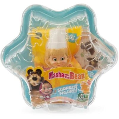 Giochi Preziosi Masha en de Beer Masha Chef 7 cm met verrassingsfiguur, verpakking in de vorm van een sneeuwvlok met sticker, origineel uit de cartoon Masha en de beer, voor kinderen vanaf 3 jaar Giochi Preziosi Masha en de Beer Masha Chef 7 cm met verrassingsfiguur, verpakking in de vorm van een sneeuwvlok met sticker, origineel uit de cartoon Masha en de beer, voor kinderen vanaf 3 jaar