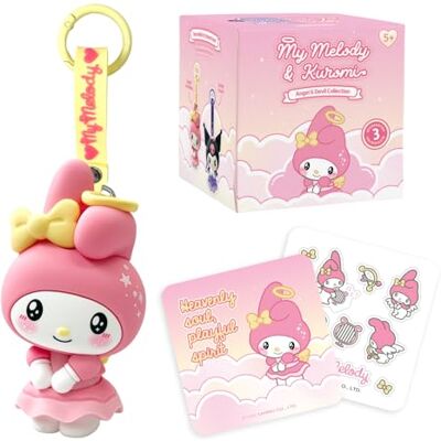 Comansi My Melody Angel figuur met sleutelhanger en accessoires Kuromi en My Melody Angel&Devil collectie voor fans van Hello Kitty and Friends Kawaii Comansi My Melody Angel figuur met sleutelhanger en accessoires Kuromi en My Melody Angel&Devil collectie voor fans van Hello Kitty and Friends Kawaii