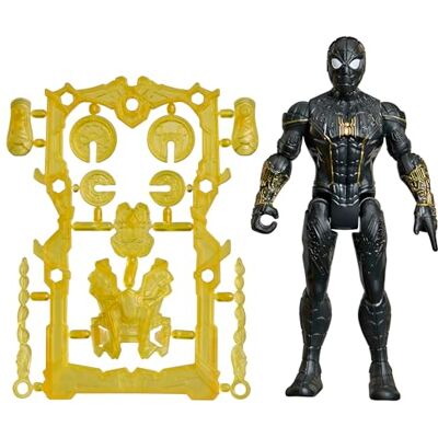 Marvel Studios Spider-Man: Far From Home ActionVerse Black and Gold Suit Spider-Man, actiefiguur van 11,4 cm en accessoires Marvel Studios Spider-Man: Far From Home ActionVerse Black and Gold Suit Spider-Man, actiefiguur van 11,4 cm en accessoires