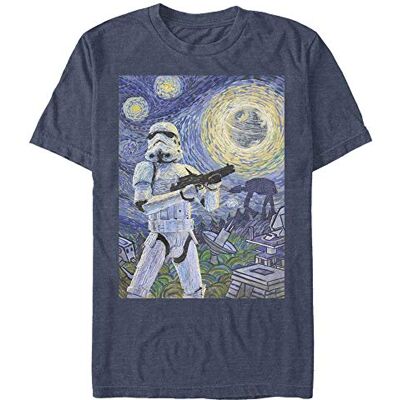 STAR WARS Starry Night Stormtrooper T-shirt voor heren, Marineblauw Heather, XXL STAR WARS Starry Night Stormtrooper T-shirt voor heren, Marineblauw Heather, XXL